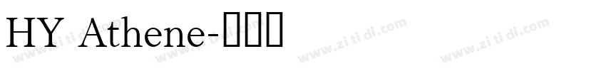 HY Athene字体转换